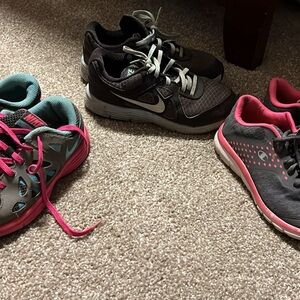 Champion and Nike Charcoal and Pink Sneakers and Blue Nike Tennis shoes